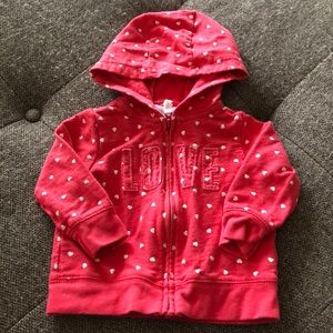 CARTERS 6 month girls pink LOVE Jacket